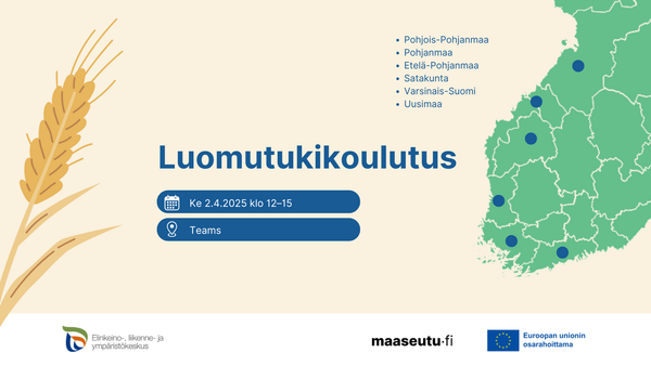 Luomutukikoulutuksen mainoskuva