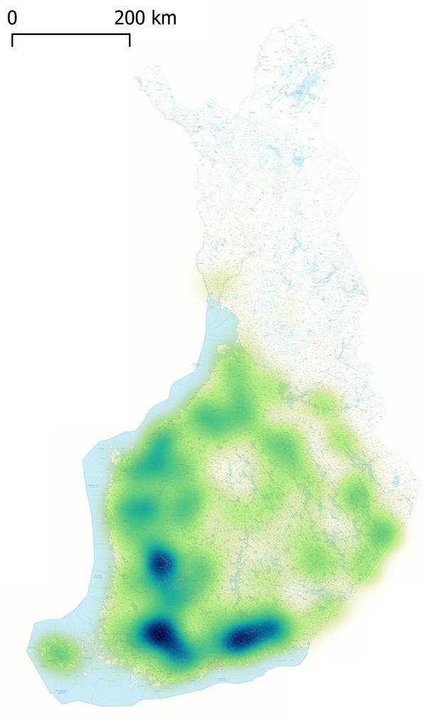 Luomutilat Suomen kartalla