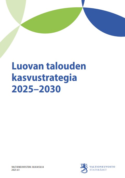 Kuvassa Luovan talouden kasvustrategia 2025-2023 julkaisun kansikuva.
