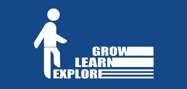 Kuvituskuva. Explore. Learn. Grow.