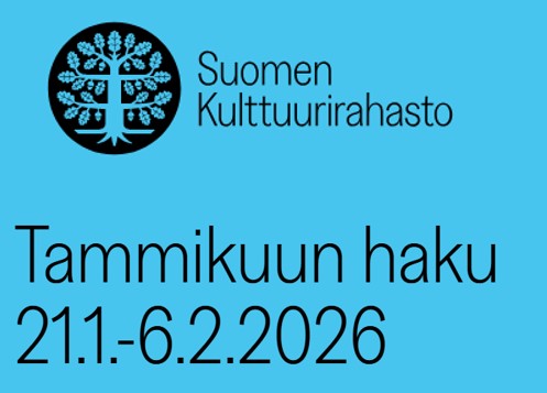 Suomen kulttuurirahasto. Tammikuun haku 21.1-6.2.2026