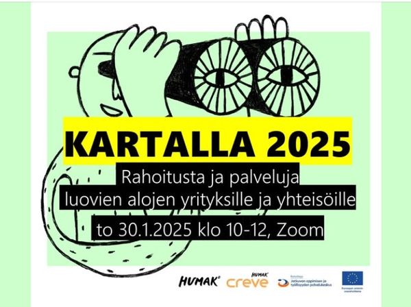 Kuvassa on Kartalla-tapahtuman kuvituskuva, jossa mainittu tilaisuuden nimi ja ajankohta.