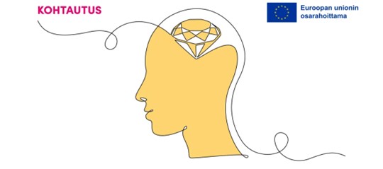 Kuvassa lukee Kohtautus ja siinä on Euroopan unionin osarahoittama -logo.