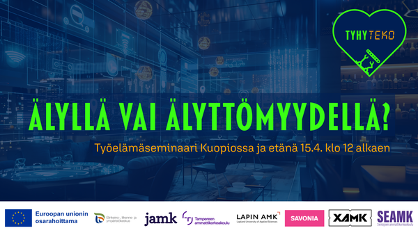 Kuvassa teksti älyllä vai älyttömyydellä seminaari 15.4. 2026