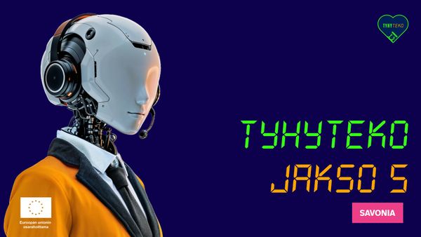 Kuvass robotti ja teksti Tyhyteko jakso 5