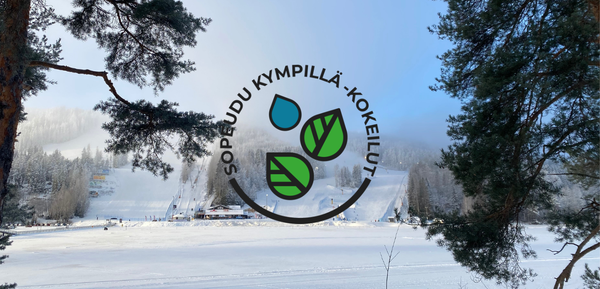 Talviset rinteet Tahkolla lumen peitossa.