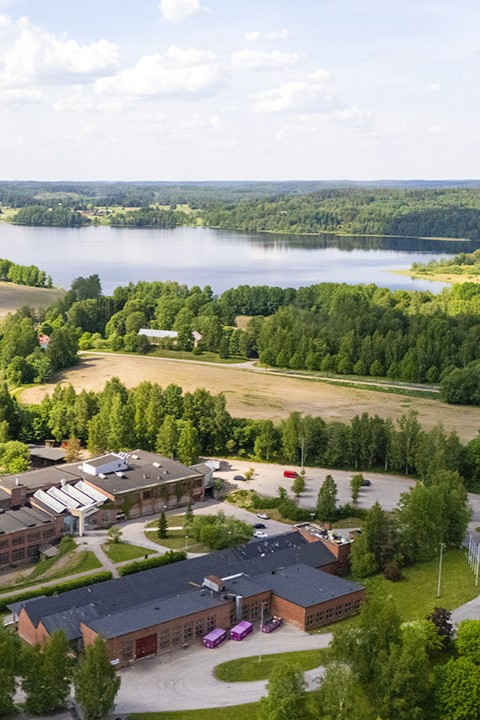 Ilmakuva ruukkialueesta.