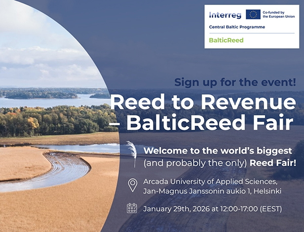 Poster for BalticReed Fair.