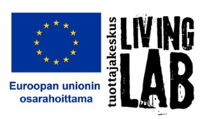 Tuottajakeskus Living Lab. Euroopan unionin osarahoittama -logo.