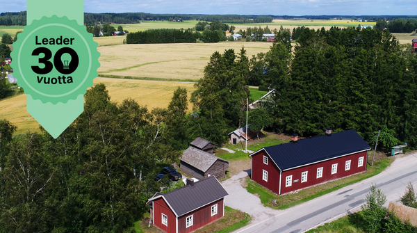Ilmakuva Pellonpään talonpoikaismuseosta.