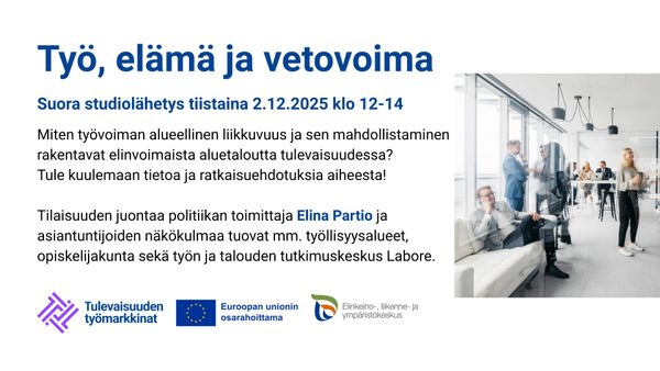 kuvituskuva työ, elämä ja vetovoima tilaisuudesta