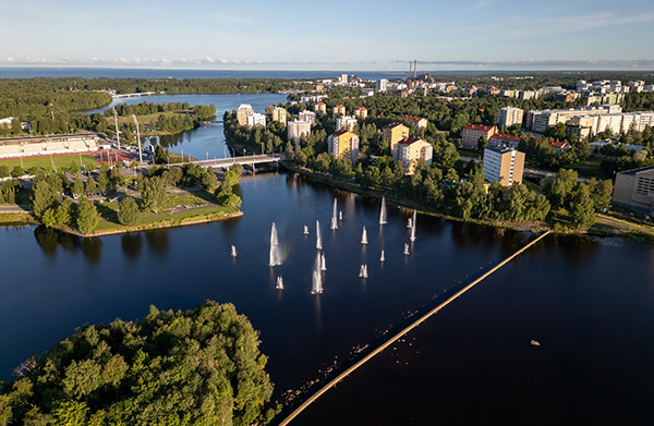 Suomalaista kaupunkimaisemaa.